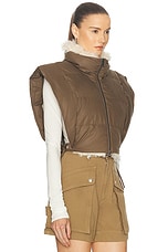 Isabel Marant Etoile Hoodiali Vest in Khaki, view 3, click to view large image.