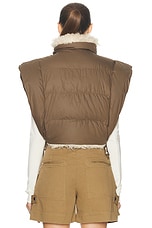 Isabel Marant Etoile Hoodiali Vest in Khaki, view 4, click to view large image.