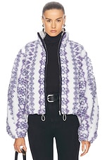 Isabel Marant Etoile Mackensy Jacket in Ecru & Purple, view 1, click to view large image.