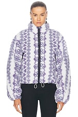 Isabel Marant Etoile Mackensy Jacket in Ecru & Purple, view 2, click to view large image.