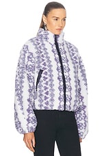 Isabel Marant Etoile Mackensy Jacket in Ecru & Purple, view 3, click to view large image.