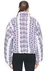 Isabel Marant Etoile Mackensy Jacket in Ecru & Purple, view 4, click to view large image.