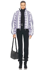 Isabel Marant Etoile Mackensy Jacket in Ecru & Purple, view 5, click to view large image.