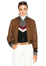 Isabel Marant Etoile Brantley Washed Leather Jacket in Brown FWRD