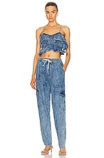 Isabel Marant Etoile Viamao Pant in Blue, view 4, click to view large image.