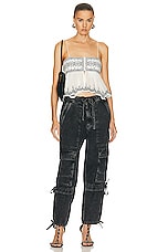 Isabel Marant Etoile Ivy Cargo Pant in Faded Black, view 4, click to view large image.