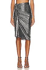 Isabel Marant Etoile Dolene Skirt in Silver, view 1, click to view large image.