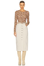 Isabel Marant Etoile Vandy Skirt in Ecru, view 4, click to view large image.
