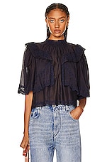 Isabel Marant Etoile Elmirae Metallic Story Long Sleeve Top