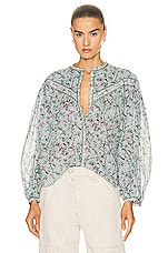 Isabel Marant Etoile Salika Top in Almond Green, view 1, click to view large image.