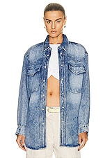 Isabel Marant Etoile Taniami Shirt in Light Blue, view 1, click to view large image.