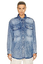 Isabel Marant Etoile Taniami Shirt in Light Blue, view 2, click to view large image.