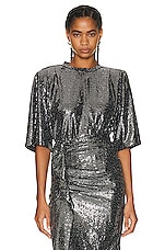 Isabel Marant Etoile Delfi Top in Silver, view 1, click to view large image.