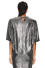 Isabel Marant Etoile Delfi Top in Silver, view 3, click to view large image.