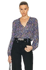 Isabel Marant Etoile Daytonea Blouse in Midnight, view 1, click to view large image.
