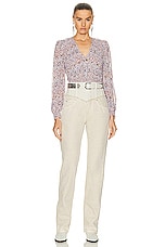 Isabel Marant Etoile Nibel Blouse in Pale Pink, view 4, click to view large image.