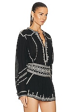 Isabel Marant Etoile Pelson Blouse in Black, view 2, click to view large image.