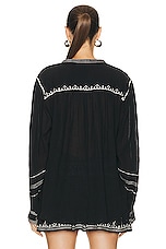 Isabel Marant Etoile Pelson Blouse in Black, view 3, click to view large image.