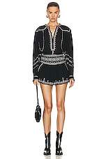Isabel Marant Etoile Pelson Blouse in Black, view 4, click to view large image.