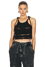 Isabel Marant Etoile Jilma Top in Black, view 1, click to view large image.