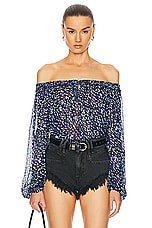 Isabel Marant Etoile Vutti Top in Midnight, view 1, click to view large image.