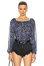 Isabel Marant Etoile Vutti Top in Midnight, view 2, click to view large image.