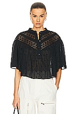 Isabel Marant Etoile Safi Top in Black, view 1, click to view large image.