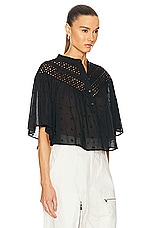 Isabel Marant Etoile Safi Top in Black, view 2, click to view large image.