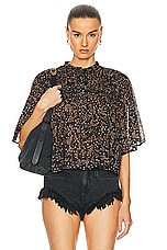 Isabel Marant Etoile Destiny Top in Black & Ochre, view 1, click to view large image.