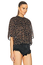 Isabel Marant Etoile Destiny Top in Black & Ochre, view 2, click to view large image.