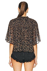 Isabel Marant Etoile Destiny Top in Black & Ochre, view 3, click to view large image.