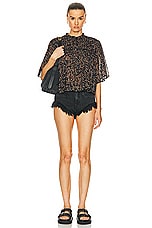 Isabel Marant Etoile Destiny Top in Black & Ochre, view 4, click to view large image.