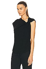 Isabel Marant Etoile Naydali Top in Black, view 3, click to view large image.