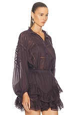 Isabel Marant Etoile Gelma Top in Dark Plum, view 2, click to view large image.