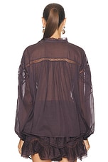 Isabel Marant Etoile Gelma Top in Dark Plum, view 3, click to view large image.