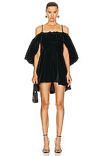 Etro Velvet Off The Shoulder Dress In Black in Black, view 1, click to view large image.