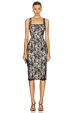 Etro Midi Dress in Nero, view 1, click to view large image.