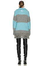 Etro Stripe Polo Sweater Dress in Azzurro, view 3, click to view large image.
