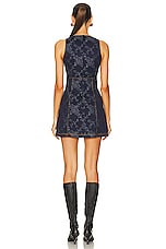 Etro Sleeveless Mini Dress in Indigo, view 3, click to view large image.