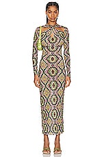 Etro Long Sleeve Dress in Nero, view 1, click to view large image.