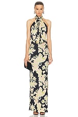 Etro Sleeveless Dress in Print On Black Base, view 1, click to view large image.