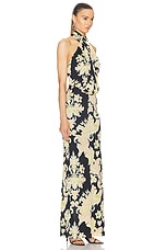 Etro Sleeveless Dress in Print On Black Base, view 2, click to view large image.