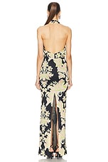 Etro Sleeveless Dress in Print On Black Base, view 3, click to view large image.