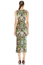 Etro Sleeveless Midi Dress in Burgundy, view 3, click to view large image.