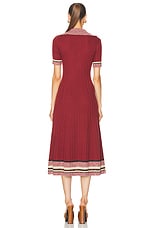 Etro Knit Midi Dress in Dark Aubergine, view 3, click to view large image.