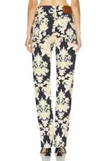 Etro Printed Straight Leg in Print On Black Base, view 3, click to view large image.