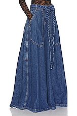 Etro Belted Wide Leg in Blue, view 2, click to view large image.
