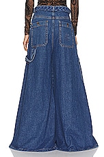 Etro Belted Wide Leg in Blue, view 3, click to view large image.