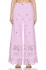 Etro Cut Out Wide Leg in Viola, view 1, click to view large image.
