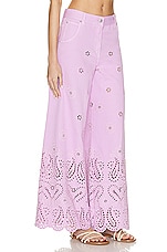 Etro Cut Out Wide Leg in Viola, view 2, click to view large image.
